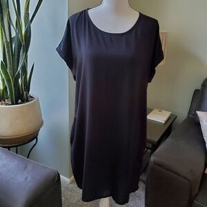 Mayberrys Fashion Black short sleeve dress with po